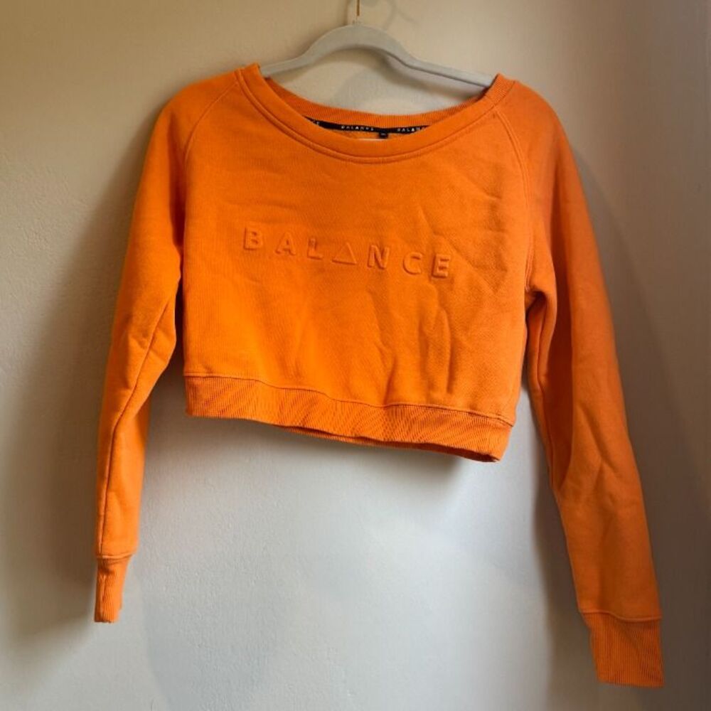 Balance Athletica Essence Crew Sweater Orange Hibiscus
